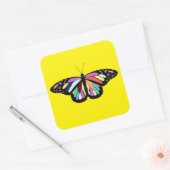 Farbiger Schmetterling Quadratischer Aufkleber (Umschlag)