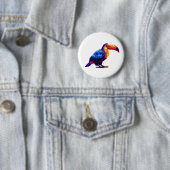Farbiger schöner Tukan Button (Beispiel)
