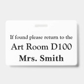 Farbiger Schulpass Ausweis (Rückseite)