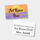 Farbiger Schulpass Ausweis (Vorder- & Rückseite)