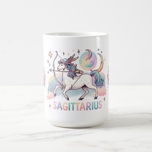 Farbiger Schütze-Bogenschütze-Zodiac-Astrologie Kaffeetasse (Mittel)