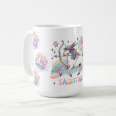 Farbiger Schütze-Bogenschütze-Zodiac-Astrologie Kaffeetasse (Vorderseite Links)