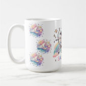 Farbiger Schütze-Bogenschütze-Zodiac-Astrologie Kaffeetasse (Links)