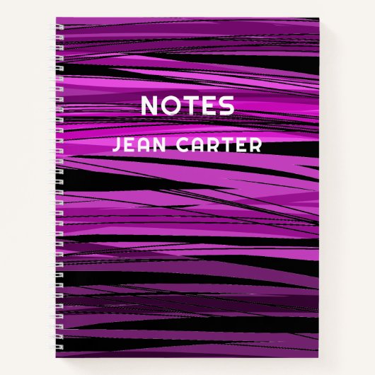 Farbiger Schwarz und Rosa Moderner Design - angepa Notizblock (Vorderseite)