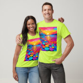 Farbiger See bei Sonnenuntergang T-Shirt (Unisex)