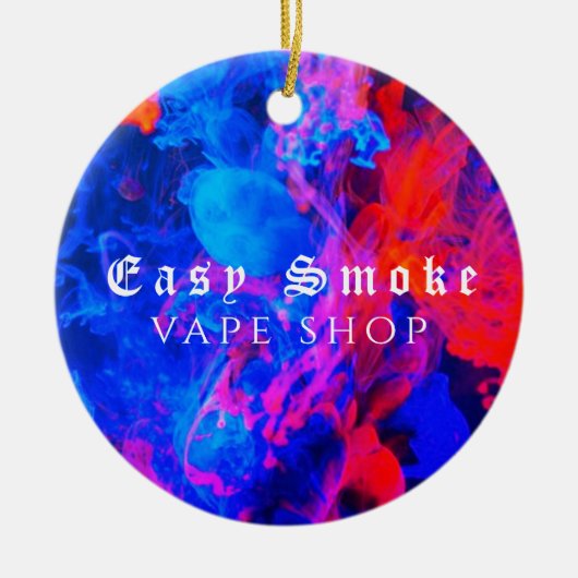 Farbiger Smoke Vape Shop Keramik Ornament (Vorne)