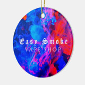 Farbiger Smoke Vape Shop Keramik Ornament (Links)