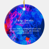 Farbiger Smoke Vape Shop Keramik Ornament (Hinten)