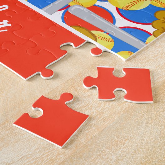 Farbiger Softball Puzzle (Seite)