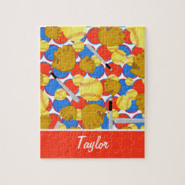 Farbiger Softball Puzzle