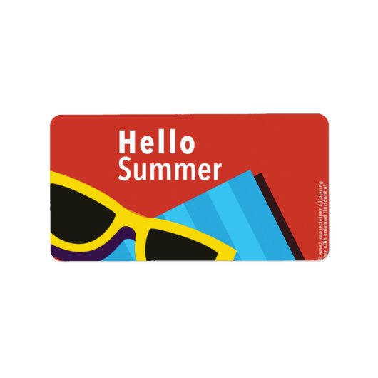 Farbiger Sommer Adressaufkleber (Vorne)
