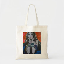 Farbiger Sommer Chic: Tote Bag von IZAartStudio