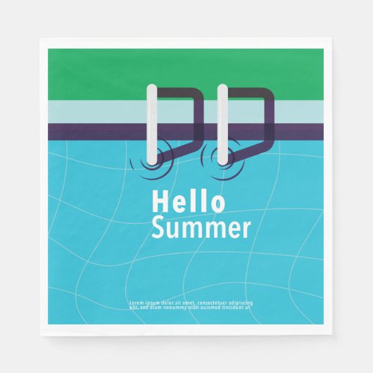 Farbiger Sommer Serviette (Vorderseite)