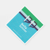 Farbiger Sommer Serviette (Ecke)