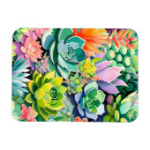Farbiger Sommer Sukkulenten Botanischer Garten Magnet (Horizontal)