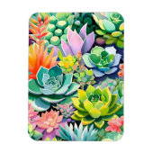 Farbiger Sommer Sukkulenten Botanischer Garten Magnet (Vertikal)
