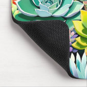 Farbiger Sommer Sukkulenten Botanischer Garten Mousepad (Ecke)