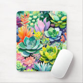 Farbiger Sommer Sukkulenten Botanischer Garten Mousepad (Mit Mouse)
