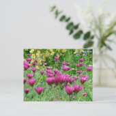 Farbiger Sommergarten Postkarte (Stehend Vorderseite)