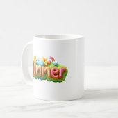 Farbiger Sommertext Kaffeetasse (Vorderseite Links)