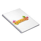 Farbiger Sommertext mit Star Notizblock (Rechte Seite)