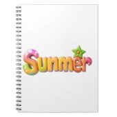 Farbiger Sommertext mit Star Notizblock (Vorderseite)