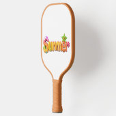 Farbiger Sommertext mit Star Pickleball Schläger (Links)