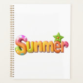 Farbiger Sommertext mit Star Planer (Vorderseite)