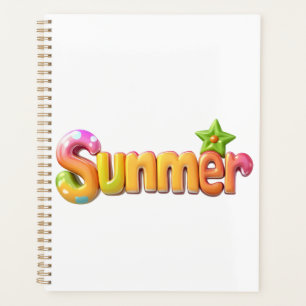 Farbiger Sommertext mit Star Planer