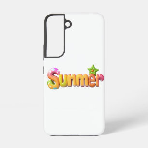 Farbiger Sommertext mit Star Samsung Galaxy Hülle