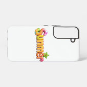 Farbiger Sommertext mit Star Samsung Galaxy Hülle (Rückseite (Horizontal))