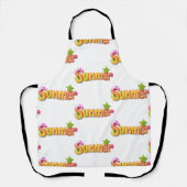 Farbiger Sommertext mit Star Schürze (Vorderseite)