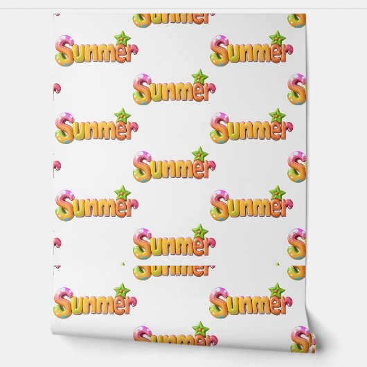 Farbiger Sommertext mit Star Tapete (Abrollen)