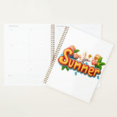 Farbiger Sommertext mit Strandelementen Planer (Anzeige)
