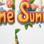 Farbiger Sommertext mit Strandelementen Tapete (Naht)