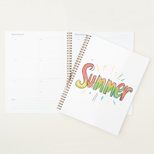 Farbiger Sommertext Planer (Anzeige)