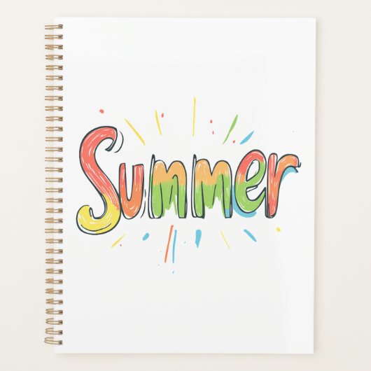 Farbiger Sommertext Planer (Vorderseite)