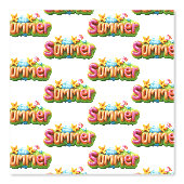 Farbiger Sommertext Tapete (Vorderseite)