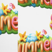 Farbiger Sommertext Tapete (Naht)