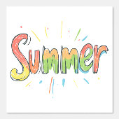 Farbiger Sommertext Tapete (Vorderseite)
