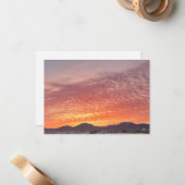 Farbiger Sonnenaufgang Mitteilungskarte (Vorderseite/Rückseite Beispiel)