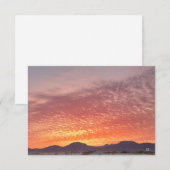 Farbiger Sonnenaufgang Mitteilungskarte (Vorne/Hinten)