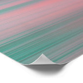 Farbiger Sonnenuntergang am Strand #1 Poster (Ecke)