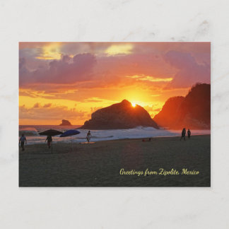 Farbiger Sonnenuntergang (anpassbar) Postkarte