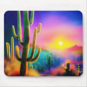 Farbiger Sonnenuntergang der Wüste Mousepad (Vorne)
