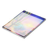 Farbiger Sonnenuntergang der Wüste Notizblock (Rotiert)