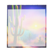 Farbiger Sonnenuntergang der Wüste Notizblock (Vorderseite)