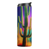 Farbiger Sonnenuntergang der Wüste Thermosbecher (Nach links gedreht)