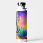 Farbiger Sonnenuntergang der Wüste Trinkflasche (Links)