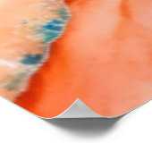 Farbiger Sonnenuntergang in der Wüste Poster (Ecke)